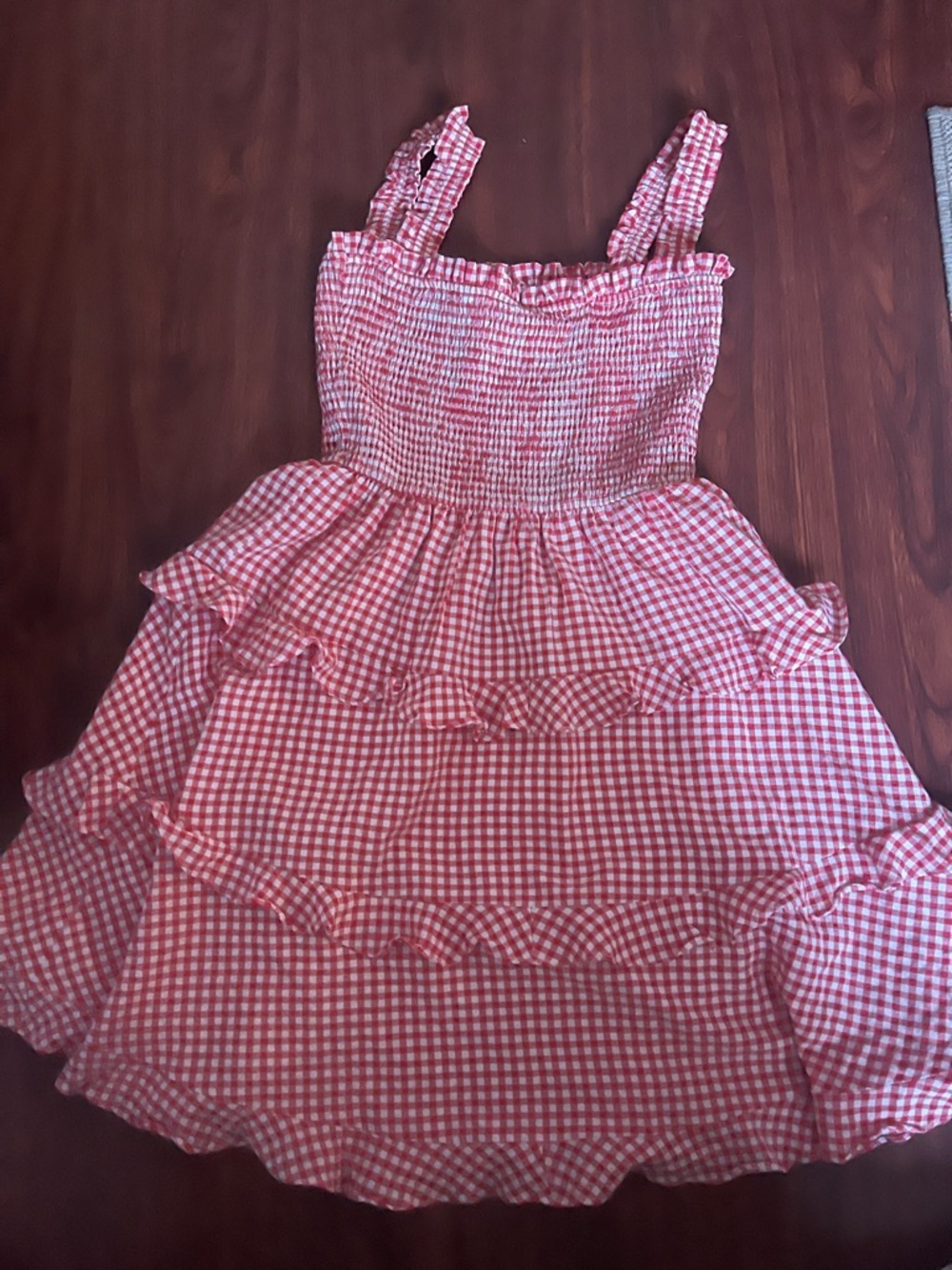 Sweet Lemon Red Gingham Dress Size L